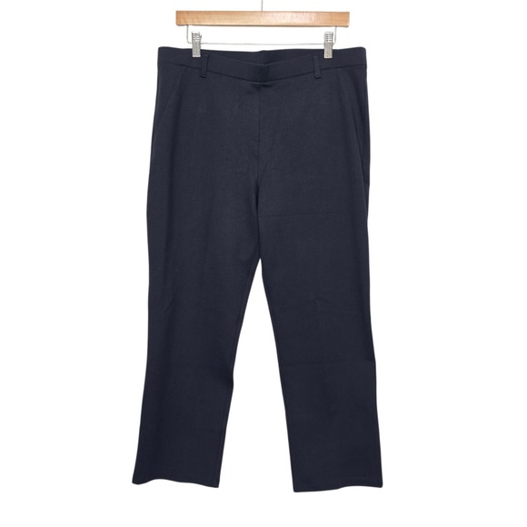 Quince Pants - Quince X Petite Navy Blue High Waisted Stretch Pants Women's Size XL